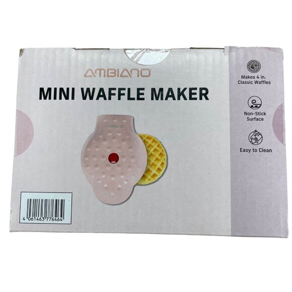 Ambiano Mini Waffle Make Pink NIB - SKU 1631 - Picture 4 of 4